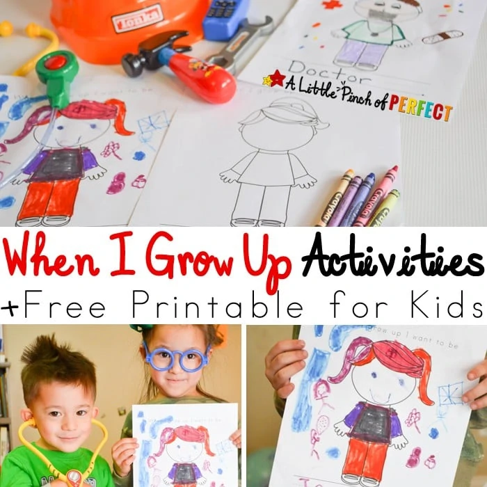 When I Grow Up Activities Color and Write Free Printable_A Little Pinch of Perfect square copy
