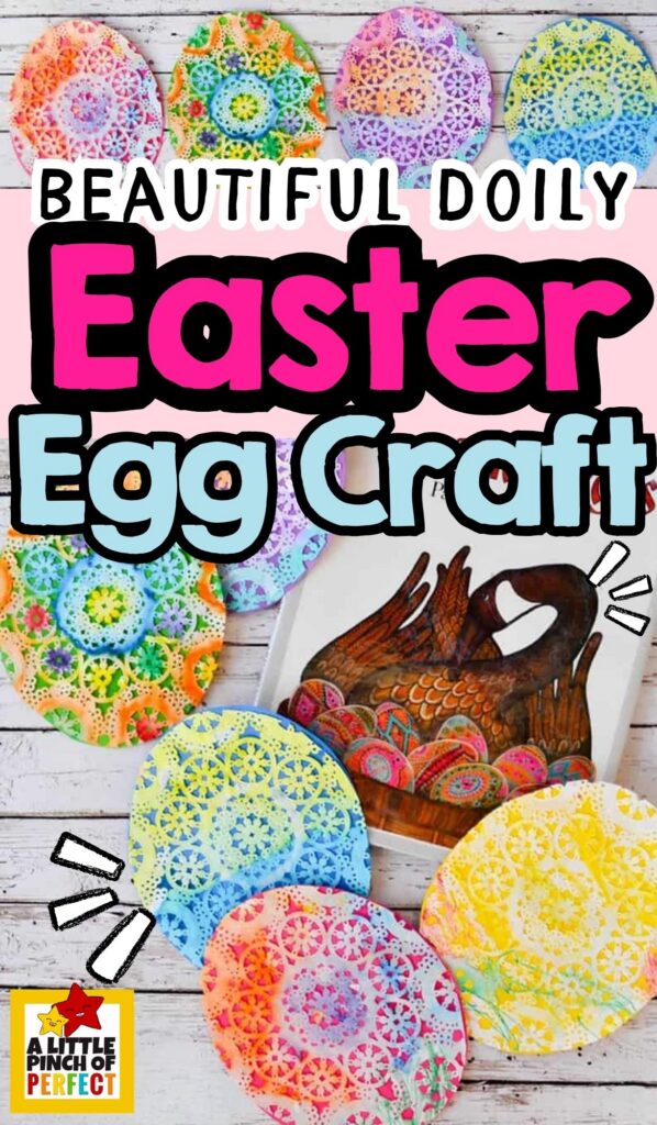 Beautiful Easter Egg Doily Craft for Kids Inspired by Rechenka's Eggs