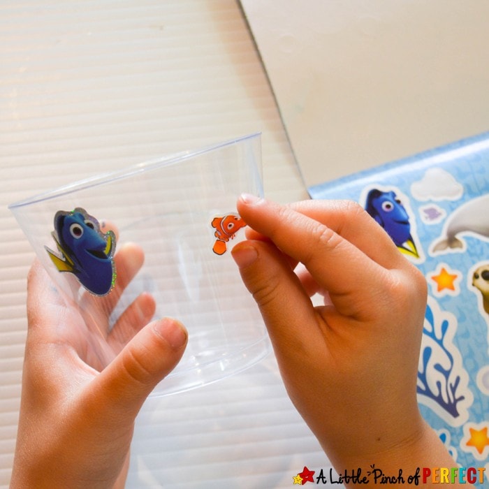 Swimming Fish Cup Craft: Kids twist cups to watch Dory, Nemo, and friends swim. Perfect for summer, parties, and snacks.