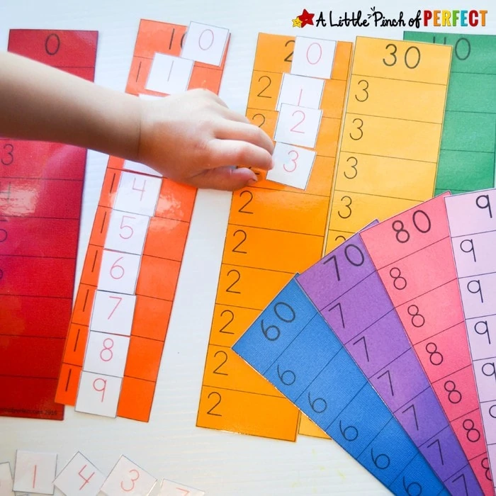 Learn to Count to 100: Place the Ones Free Printable Math Activity