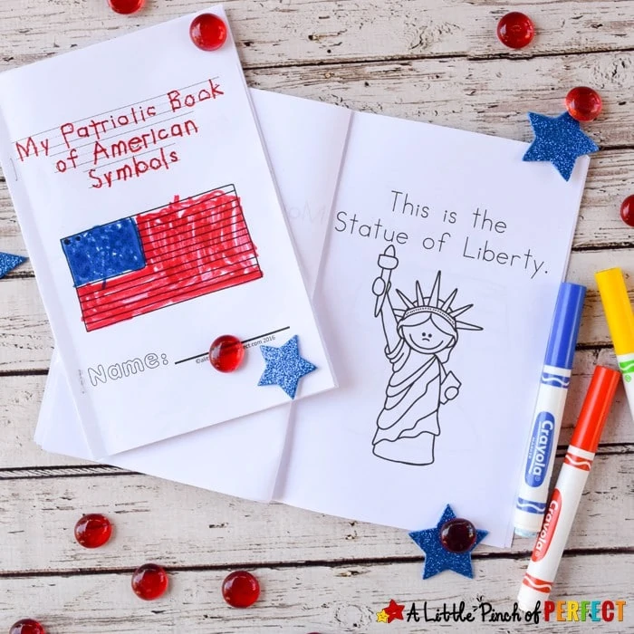 Learning Patriotic Symbols Free Printable 4th of July Book