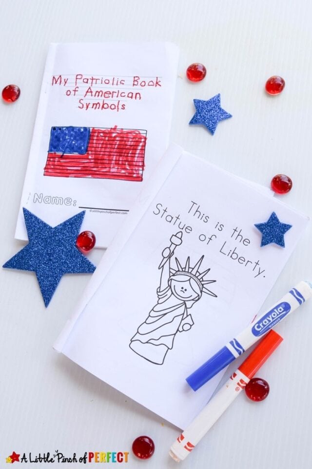 Learning Patriotic Symbols Free Printable 4th of July Book - A Little Pinch of Perfect