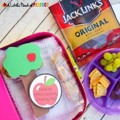 Apple Tree Lunchtime Craft and Free Printable Lunch Notes