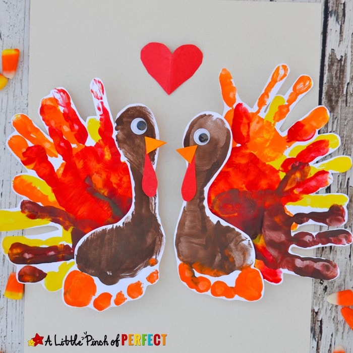 Handprint and Footprint Turkey: An adorable Thanksgiving Craft for Kids