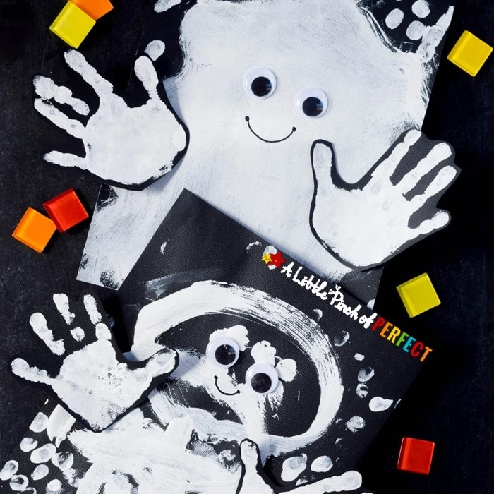 Happy Halloween Ghost: Handprint Kids Craft