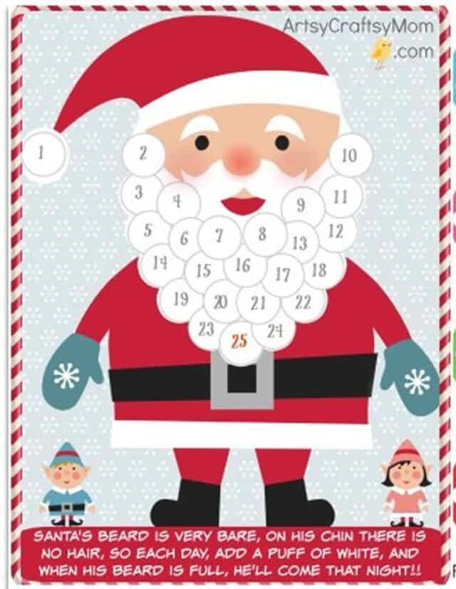 13 Free Printable Christmas Advent Calendars for Kids - A Little Pinch ...