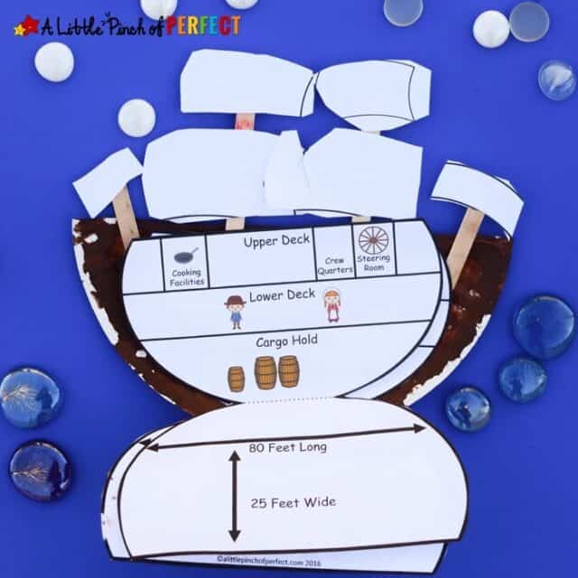Learning about the Mayflower Paper Plate Craft and Free Template - A Little Pinch of Perfect