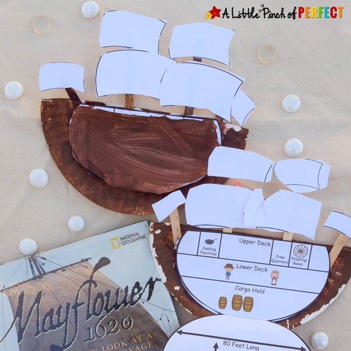 Learning about the Mayflower Paper Plate Craft and Free Template