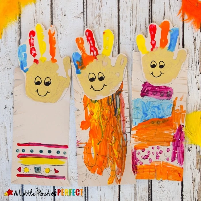 Native American Thanksgiving Handprint Kids Craft