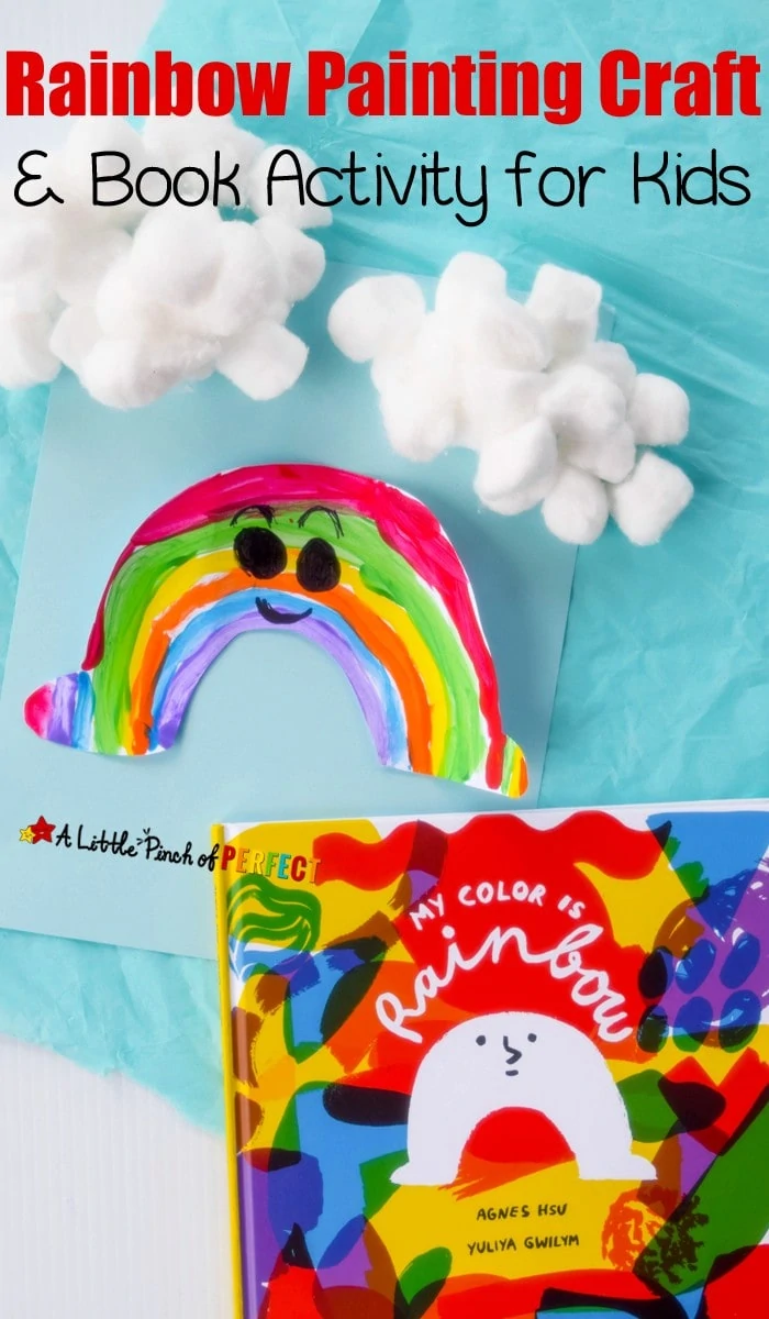 Let kids explore colors as they paint an arch to brighten up any rainy day inspired by the new book, My Color Is Rainbow (Spring, St. Patrick’s Day, Emotions, Preschool, Kindergarten)