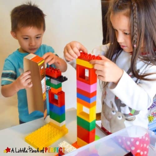 Child Building Blocks Ramp Cereal Box Ramps: Hands on STEM Activity for Kids to Play and Learn - A ...