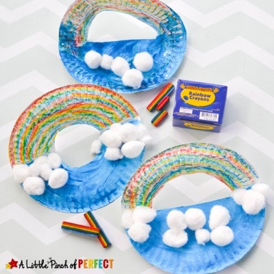 Pop Up Paper Plate Rainbow Craft for Kids