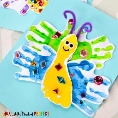 Adorable Handprint and Footprint Butterfly Craft for Kids