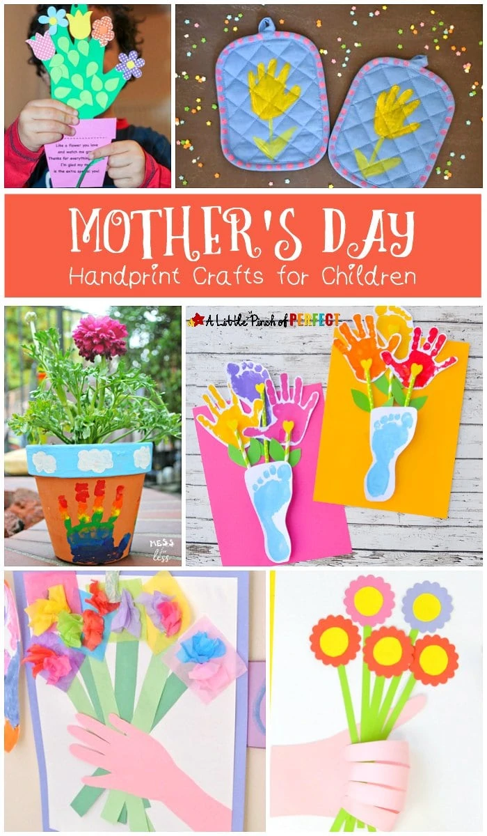 Mother's Day Handprint Crafts for Children to Make that are Extra Special and Cute. 