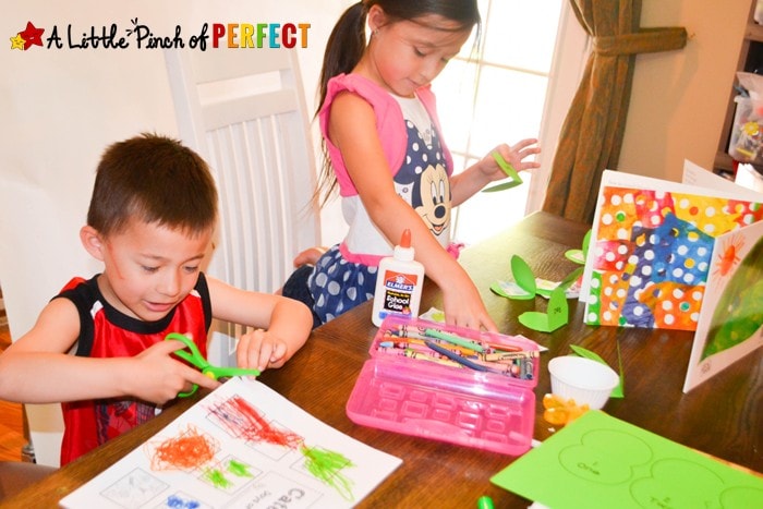 Hungry Caterpillar Flap Book Craft and Free Template: 3 craft templates for kids to practice the days of the week, counting to 5, or naming colors. (Preschool, Kindergarten, First Grade, Spring, Bugs, Book Extension)