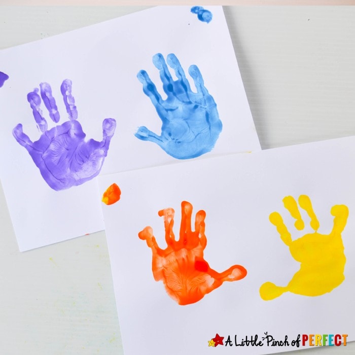 Happy Father's Day Handprint Fish Craft: Kids can make Dad or Grandpa an adorable Father's Day Card using our Free Template. Dad will be O-Fish-ally Happy. 