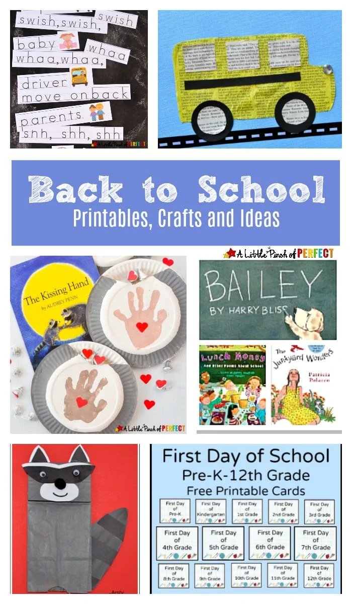  A wonderful list of Back to School free printables, crafts and ideas for kids (Preschool, Kindergarten, First Grade)