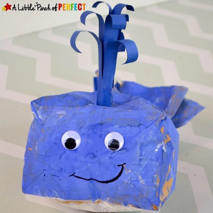 Paper Bag Whale Craft for Kids