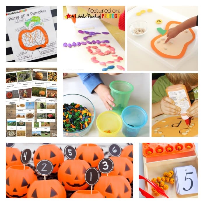 Fall is around the corner and we have put together a wonderful list of pumpkin activities! We included crafts, sensory activities and learning fun that kids will love enjoying the season with. Take a look!