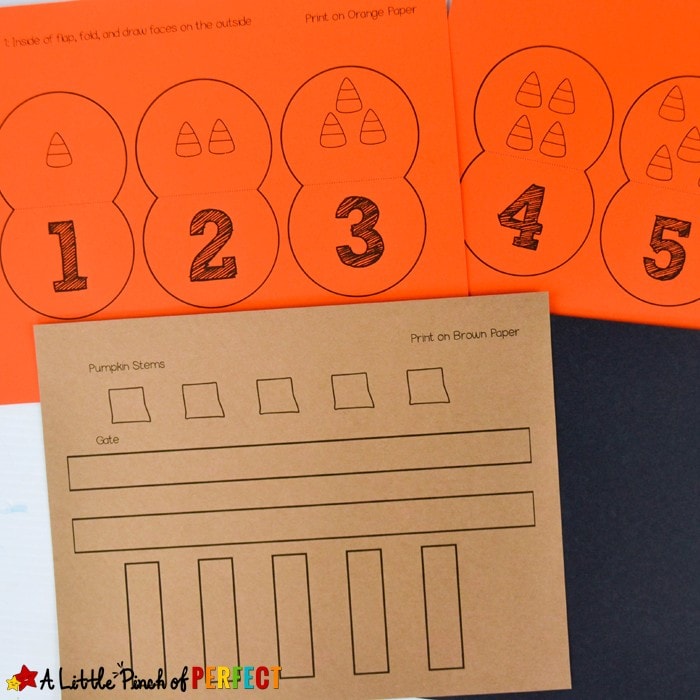  5 Little Pumpkins Lift the Flap Book Craft: This Halloween, kids can have fun singing the 5 Little Pumpkins song with their own lift the flap pumpkin craft to practice number recognition and counting. (Free Template, Preschool, Kindergarten, October, Book Extension)