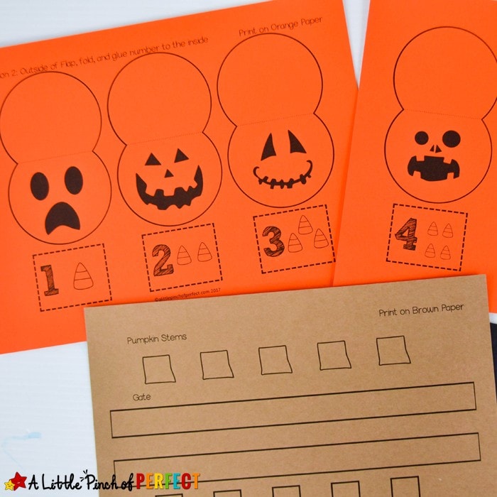  5 Little Pumpkins Lift the Flap Book Craft: This Halloween, kids can have fun singing the 5 Little Pumpkins song with their own lift the flap pumpkin craft to practice number recognition and counting. (Free Template, Preschool, Kindergarten, October, Book Extension)