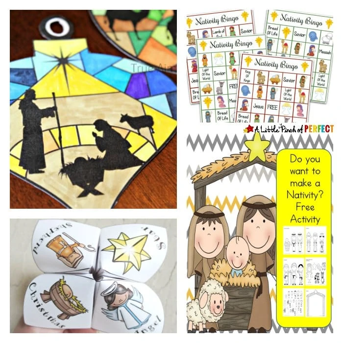 Nativity Scene Crafts, Activities and Printables for Christmas