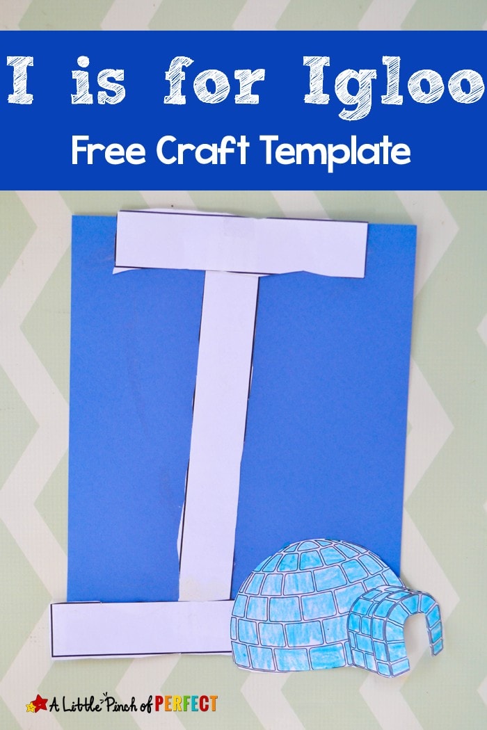 Children can have fun learning the letter I with our I is for Igloo crafts, activities, and free printables (#winter, #arctic, #preschool)