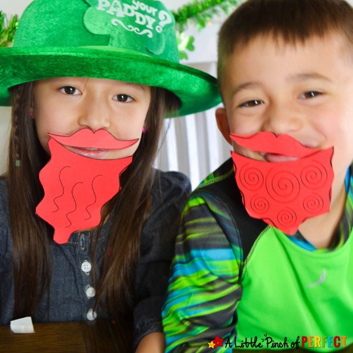 Leprechaun Beard Craft and Free Template for St Patrick