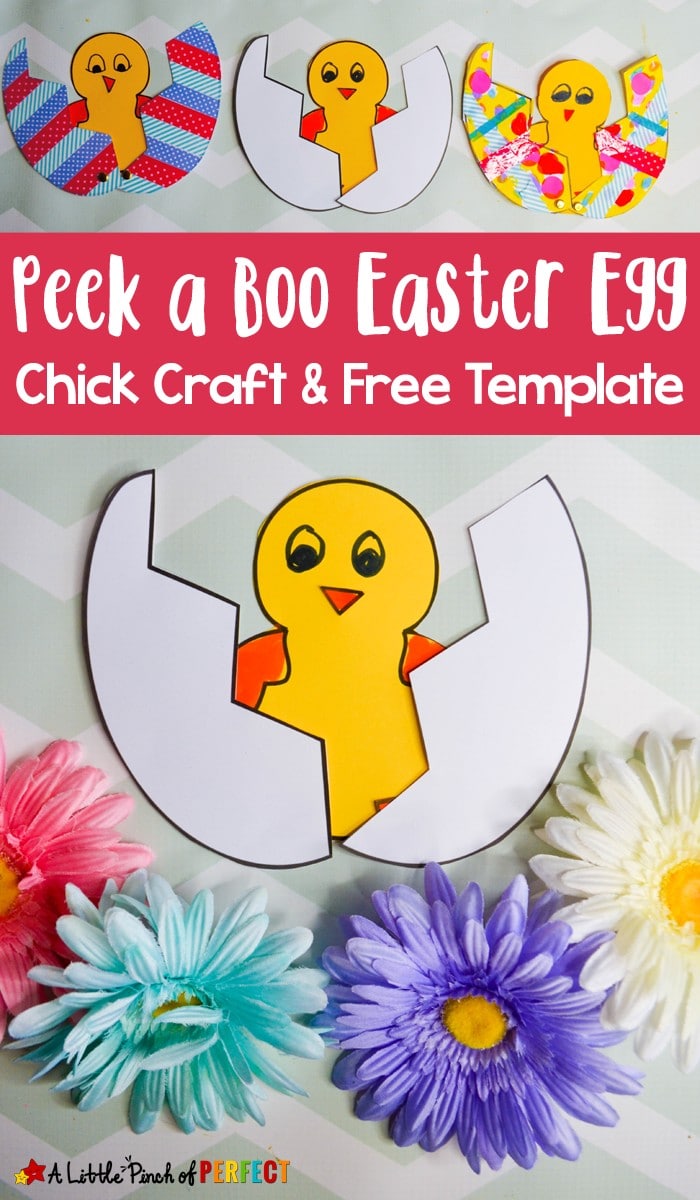 Cute Hatching Chick Craft and Free Template for Easter  