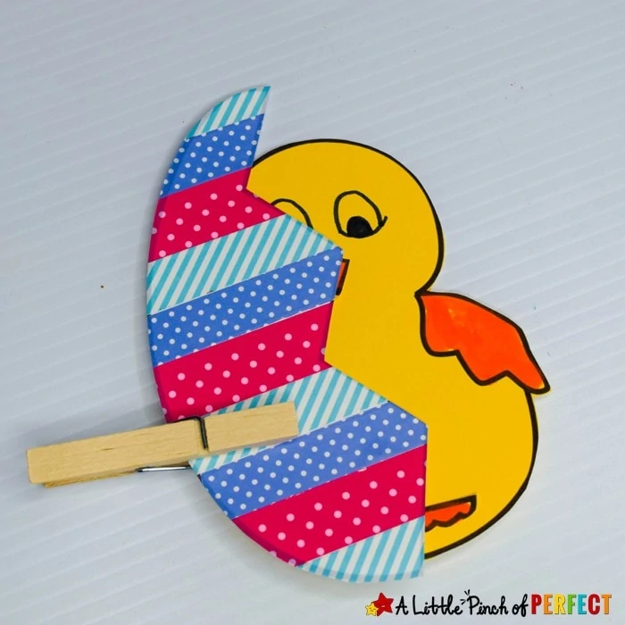 Cute Hatching Chick Craft and Free Template for Easter - A Little Pinch ...