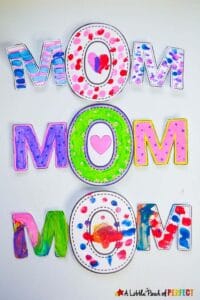 MOM Free Printable Mother's Day Craft for Kids - A Little Pinch of Perfect