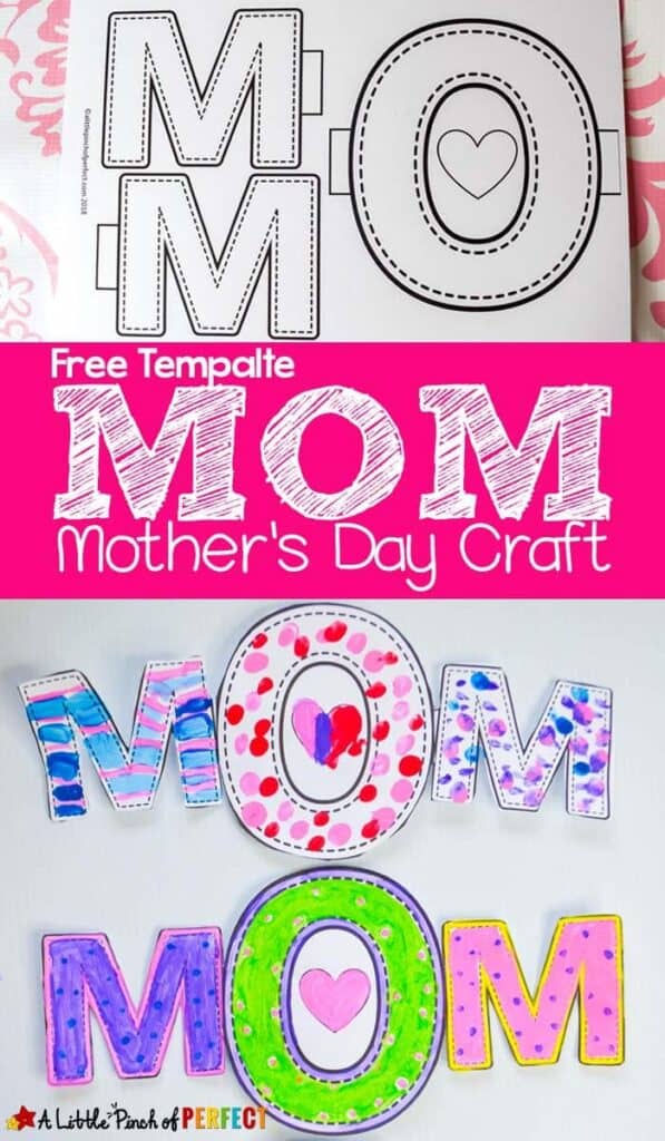 MOM Free Printable Mother's Day Craft for Kids - A Little Pinch of Perfect