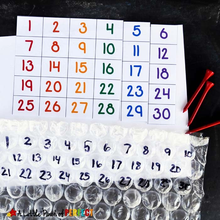 Count and Pop Bubble Wrap Math and Free Printable