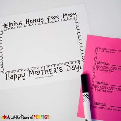 Helping Hands Mother's Day Handprint Craft and Free Template