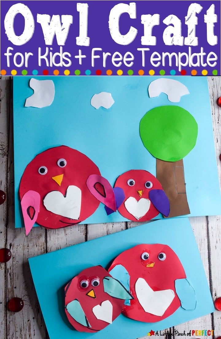Owl Craft for Kids and Free  Template ( #owl #kidsactiviy #kidscraft #papercraft)