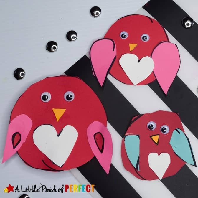 Valentine&rsquo;s Day Owl Craft and Free Template for Kids