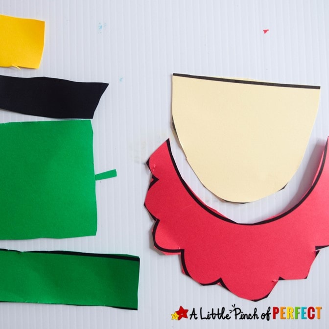 St. Patrick's Day Kids Craft: Download the free template and make a leprechaun craft to celebrate (#kidscraft #craft #preschool #kidsactivity)
