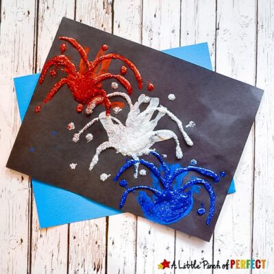 Patriotic Firework Handprint Craft to Celebrate the 4th of July