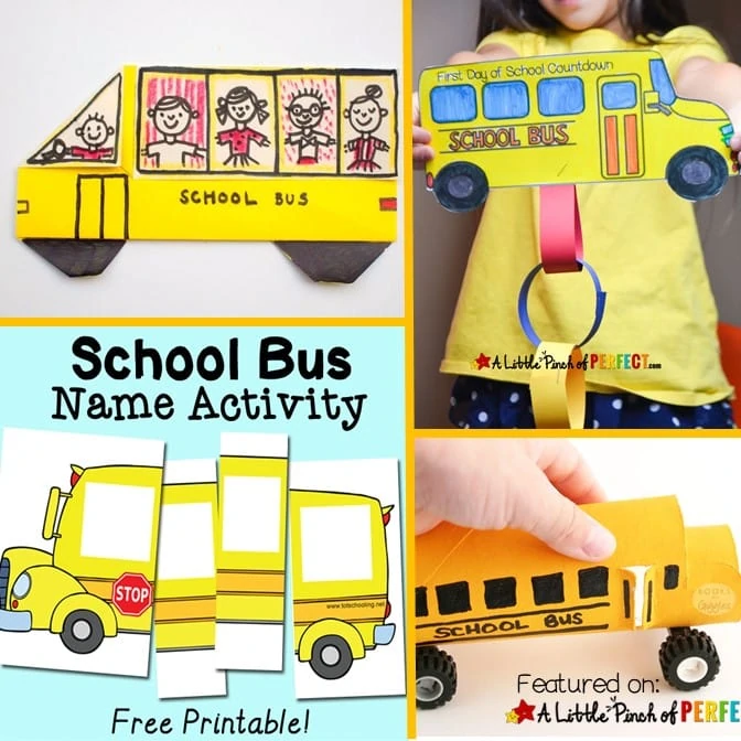 School Bus Crafts and Activities for Back to School