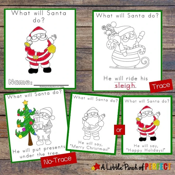Christmas Free Printable Easy Reader Book: What Will Santa Do?