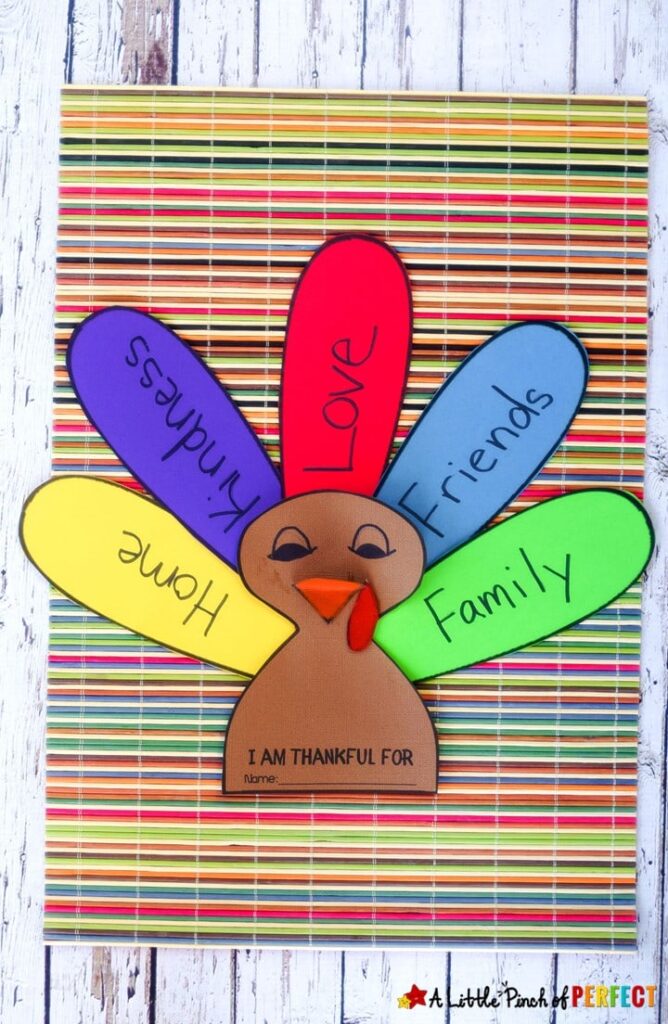 Thankful Turkey Craft (#Thanksgiving #kidsactivity)