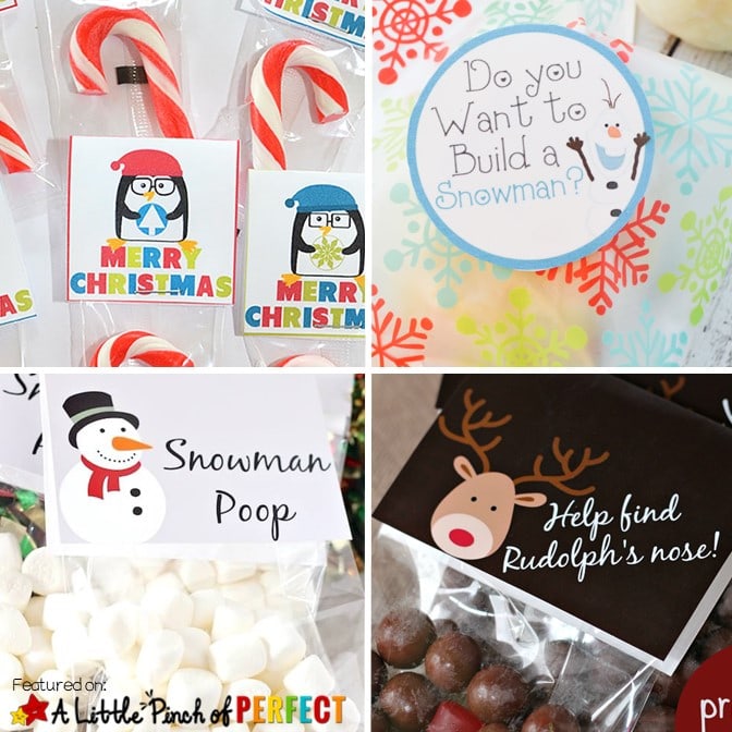 6 Cute and Quick Christmas Treat Bag Toppers