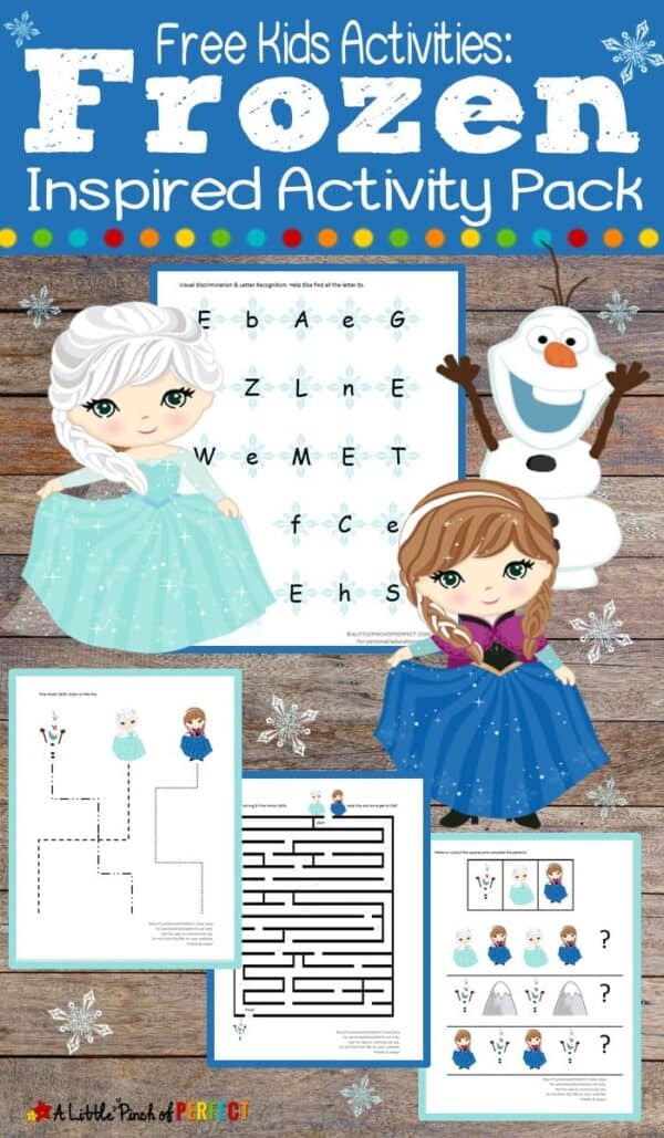 Disney Frozen Inspired Free Printable Activity Pack for Kids - A Little ...