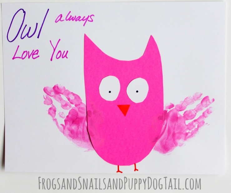 Owl Always Love You, Valentine Handprint Craft