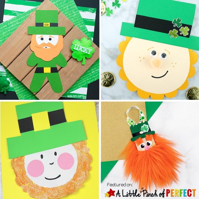 Have a fun St. Patrick's Day with this collection of Leprechaun crafts for kids to make. You will find all sorts of ideas including paper plate crafts, cardboard tube crafts, popsicle stick crafts, and paper crafts. #stpatricksday #craftsforkids #crafts #kidsactivities #toddleractivities #preschool