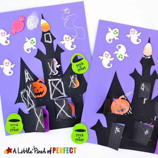 Haunted House Halloween Kids Craft and Free Template