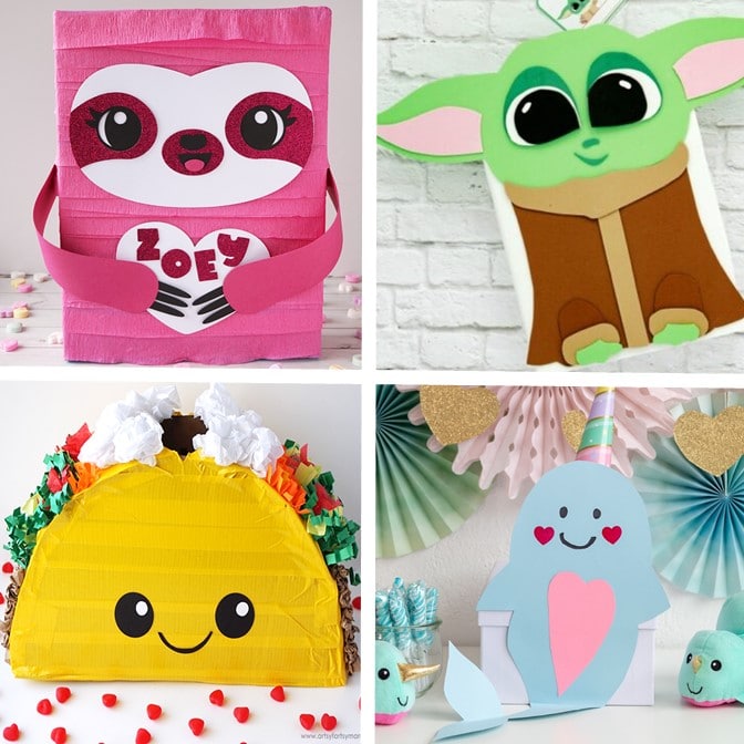The Best Valentine's Day Boxes for Kids to Make: Kids will love to make their very own Valentine’s Day box to hold their cards and treats. See all the ideas including a truck, rocket, unicorn, bee, and favorite characters like Baby Yoda, Sponge Bob, Pikachu and more! #Valentinesday #craft #kidsactivity