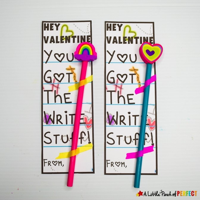 You Got The Write Stuff Valentine s Pencil Card Free Printable