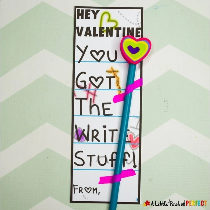 You Got the Write Stuff: Valentine’s Pencil Card Free Printable