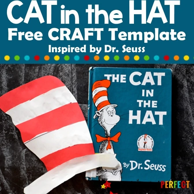 Cat in the Hat Book Craft with FREE Template #kidsactivity #craft #kidscraft #preschool